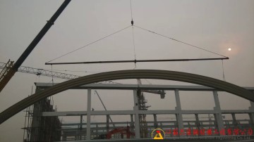 湖北三寧化工拱形屋頂新建工程