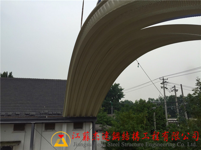 揚(yáng)州市新集糧庫(kù)卸糧罩棚安裝工程施工完工圖