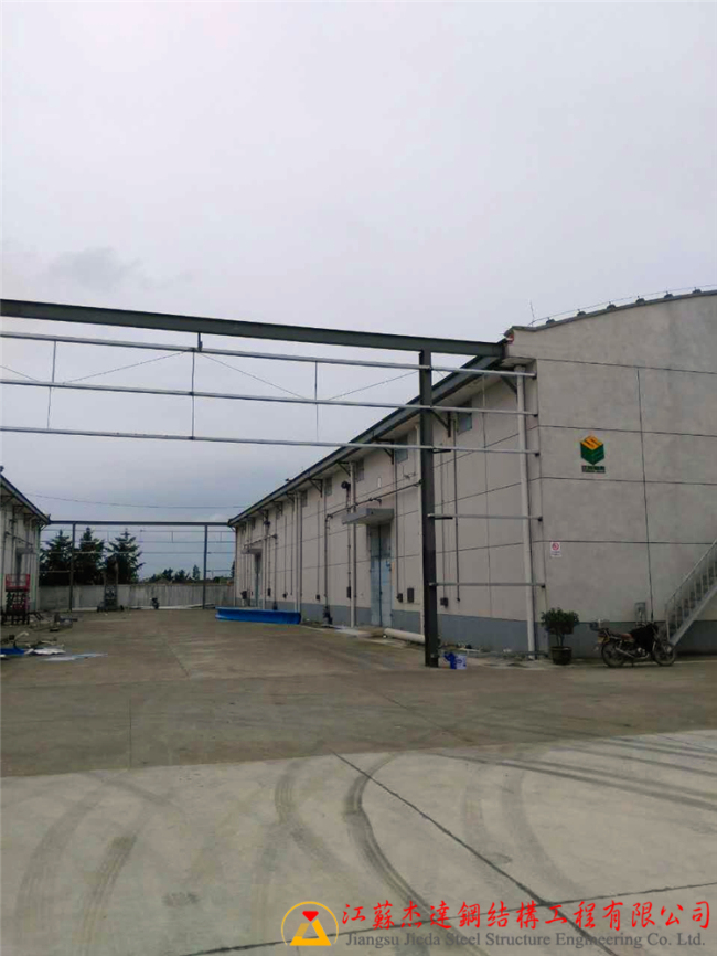 江蘇鹽城便倉糧庫倉間罩棚施工鹽城市便倉糧庫拱形屋頂施工