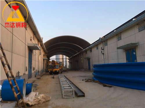 淮安盱眙三河農(nóng)場倉間罩棚工程拱形波紋鋼屋蓋結(jié)構(gòu)圖