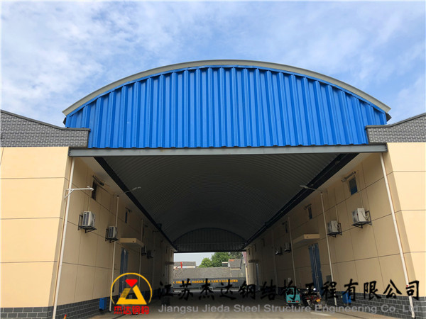南京浦口糧庫倉間罩棚新建工程拱形屋頂山墻外觀